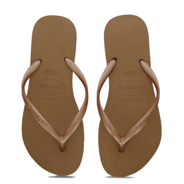 Chanclas Havaianas Ojota Slim Tira Fina Rosado-dorado