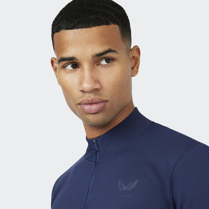 Remera Castore Metatek Core 1/4 Zip Azul