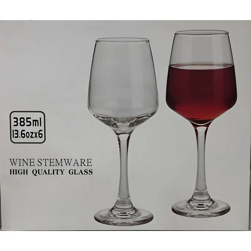 COPA VIDRIO DE VINO 385 ML. PACK X6 X-HG6304 COPA VIDRIO DE VINO 385 ML. PACK X6 X-HG6304
