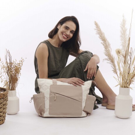 Cartera Tote Combinada combinado c/ beige