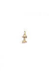 CHARM DE ALEACION DE METALES BAÑADO EN ORO DE 18 K CON FORMA DE LETRA I CON ARGOLLA Charm