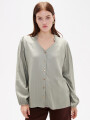 Camisa Blova Verde Azulado