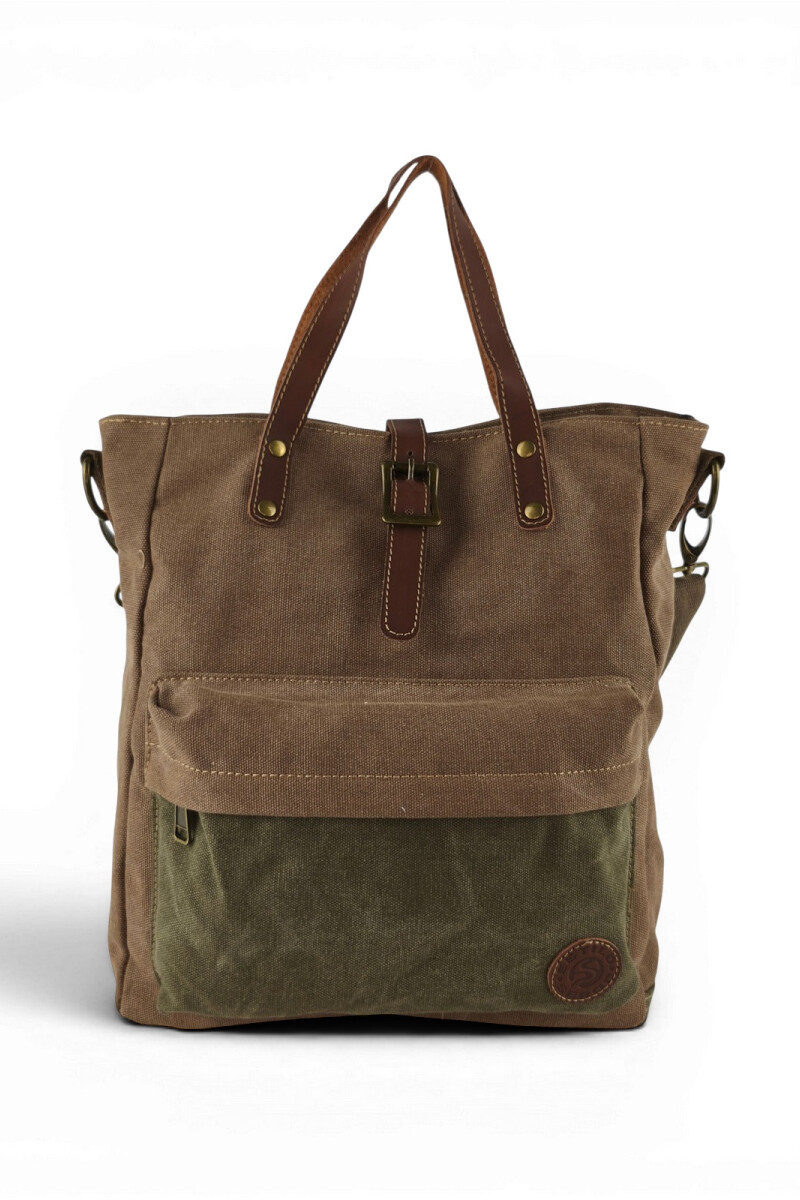 Bolso matera de lona Marrón