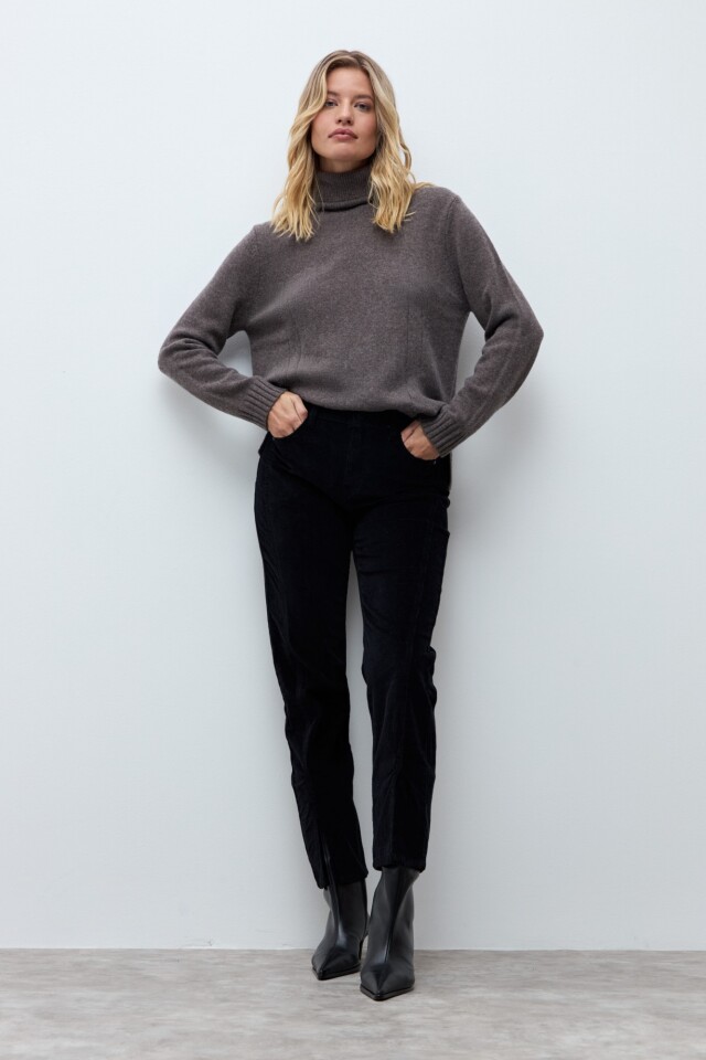 Pantalón Donna de pana negro