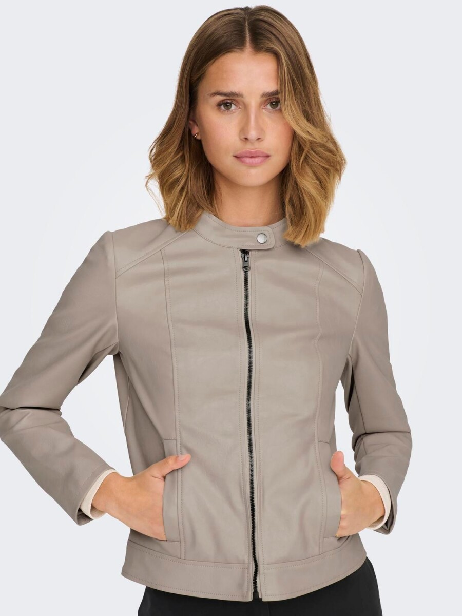 Chaqueta Emily Efecto Piel - Chateau Gray 