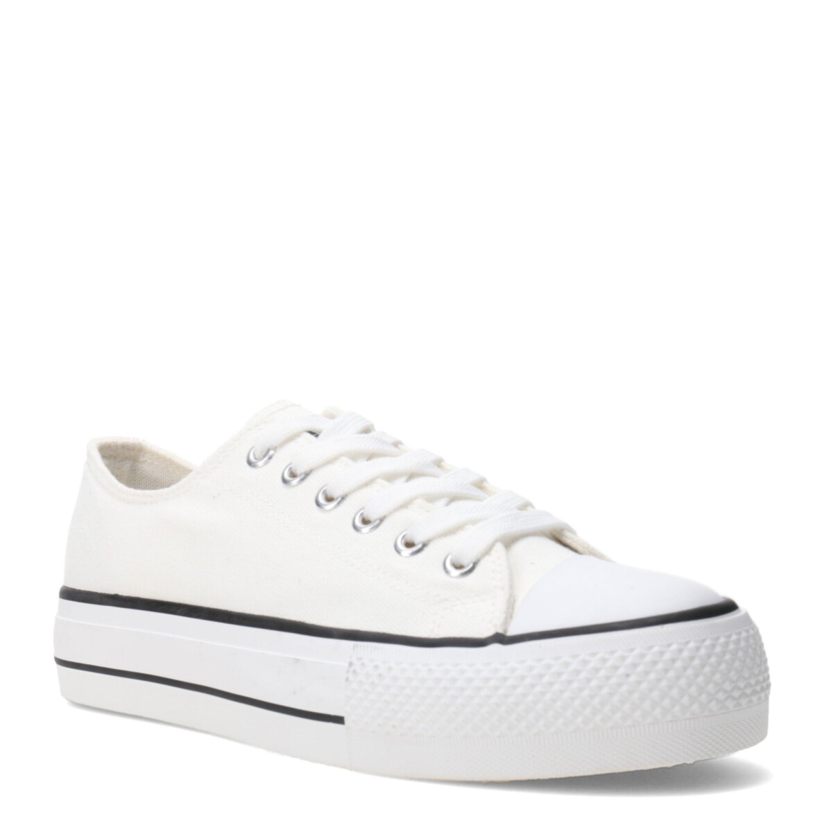 Championes de Mujer Miss Carol Lorcast Con Plataforma - Blanco 