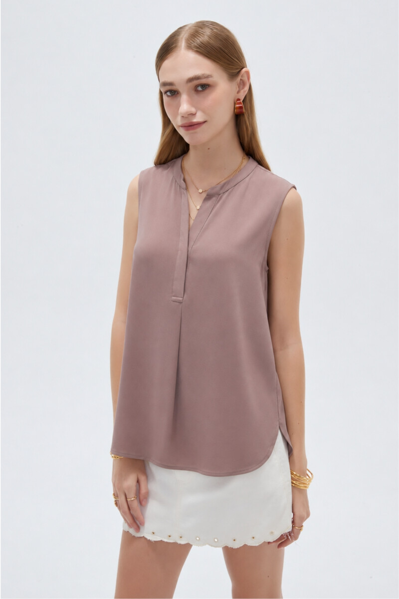 Blusa Tavia - Taupe / Mink / Vison 
