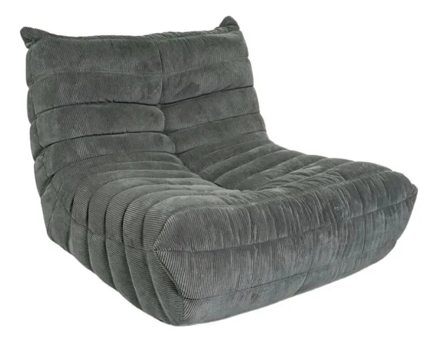 Sillón ComboHome Toggo 1 Cuerpo Lazy Sofa Puff Corderoy - Gris 1 
