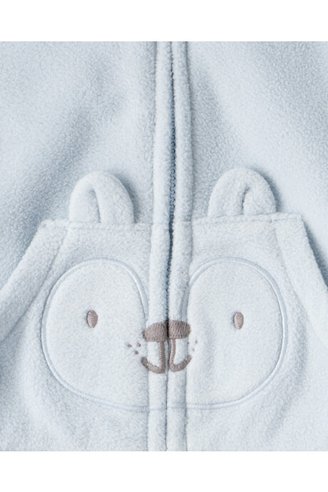 Set tres piezas, campera y pantalón de micropolar más body, estampa zorro Sin color