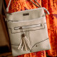 Morral con fleco Agatha Gris claro