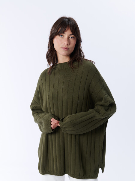 Buzo Punto Oversize Verde