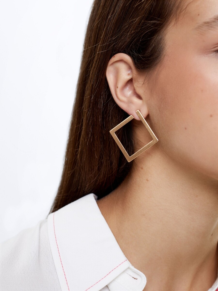 Pendientes Medianos Rombo dorado