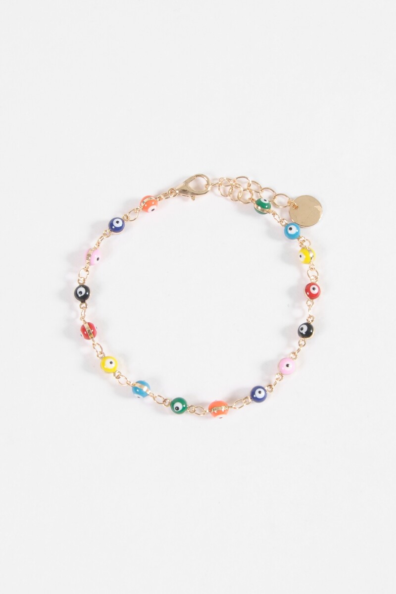 Pulsera ojitos dorado