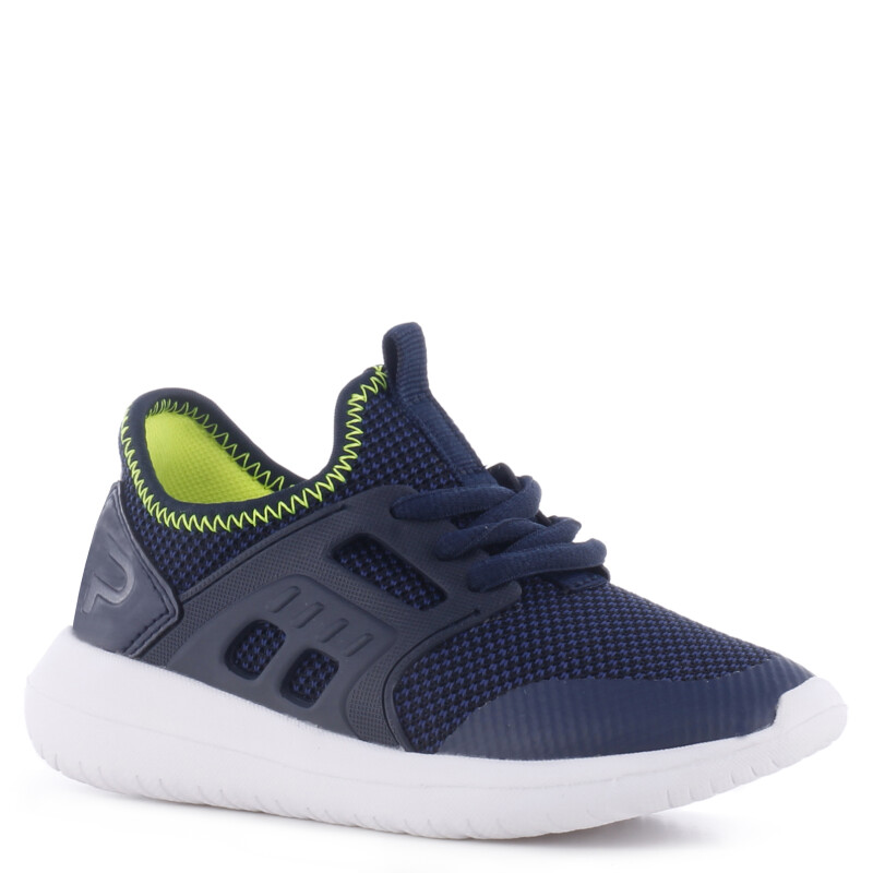 Championes de Niño Push COSMI acordonado de tela Azul Marino