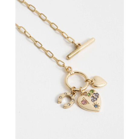 Pulsera Flexible Dijes Bañada En Oro Combinacion Multicolor