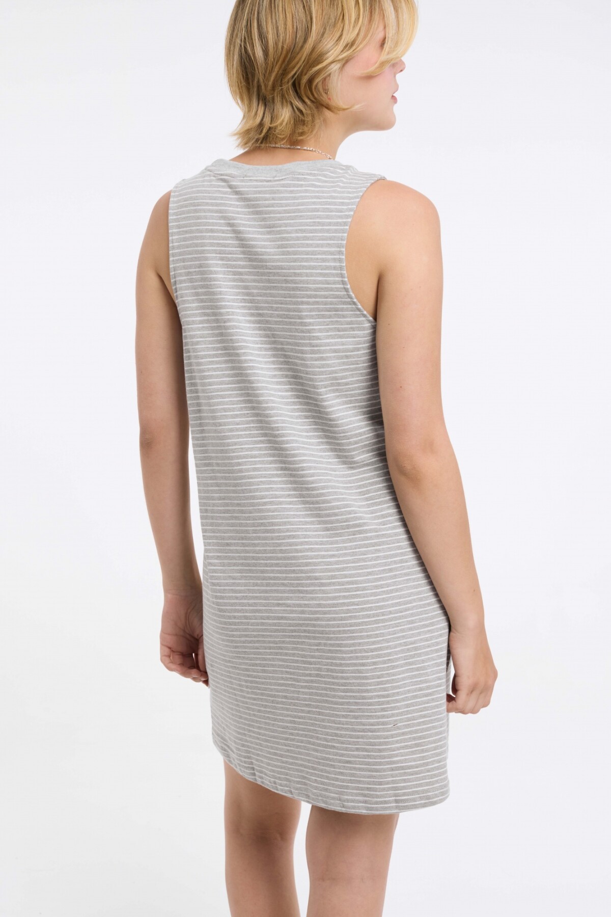 Vestido Sanza Gris Rayas