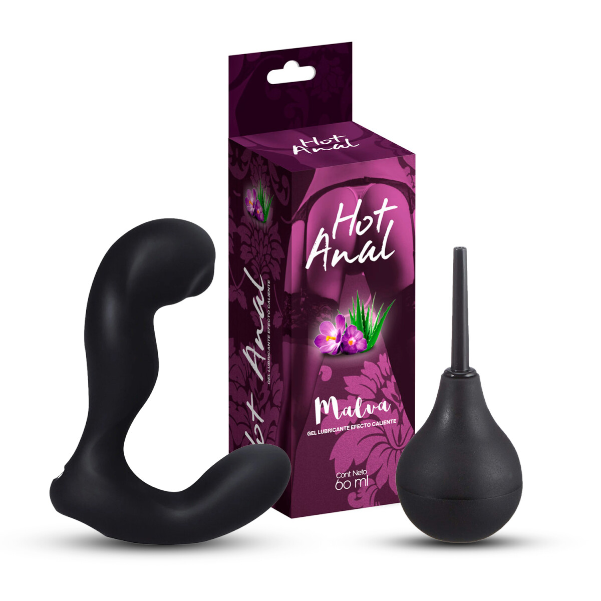 Estimulador Próstata Svakom + Ducha Anal + Gel Hot Anal 
