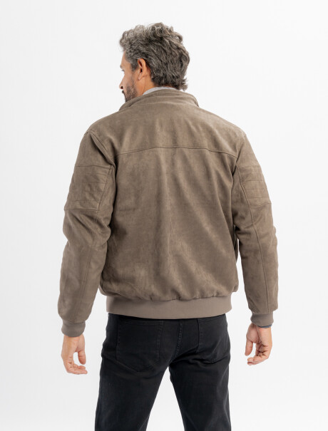 Campera suede Milan gris