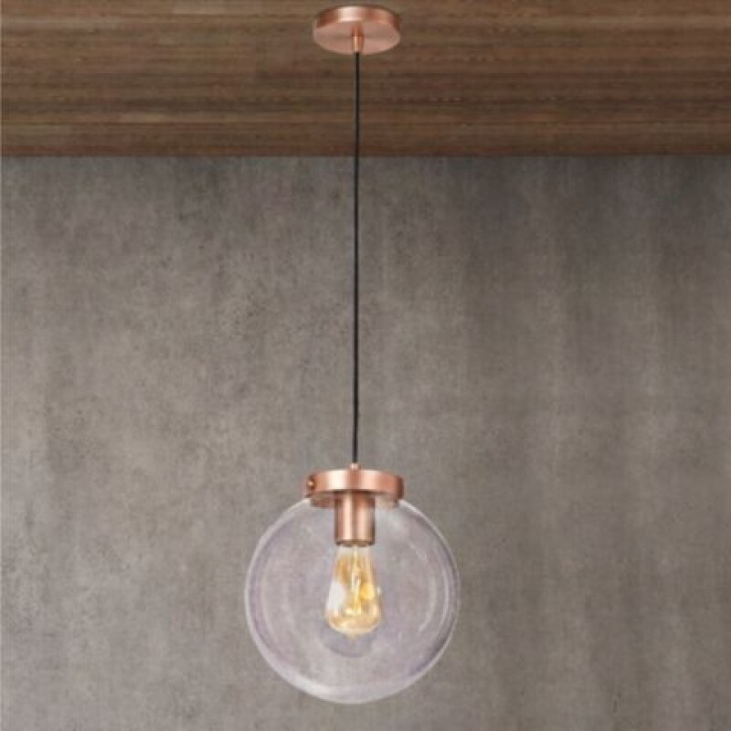 COLGANTE ESFERA 1L E27 D30CM COBRE COLGANTE ESFERA 1L E27 D30CM COBRE