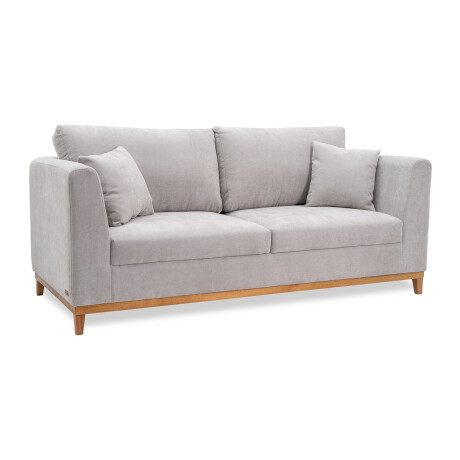 Sofá Belfast - Tela Microfibra - 3 cuerpos 2204 (Gris)