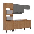 COCINA MODULADA 2.70 MT TITANIUM/FREIJO - ALPHA COCINA MODULADA 2.70 MT TITANIUM/FREIJO - ALPHA