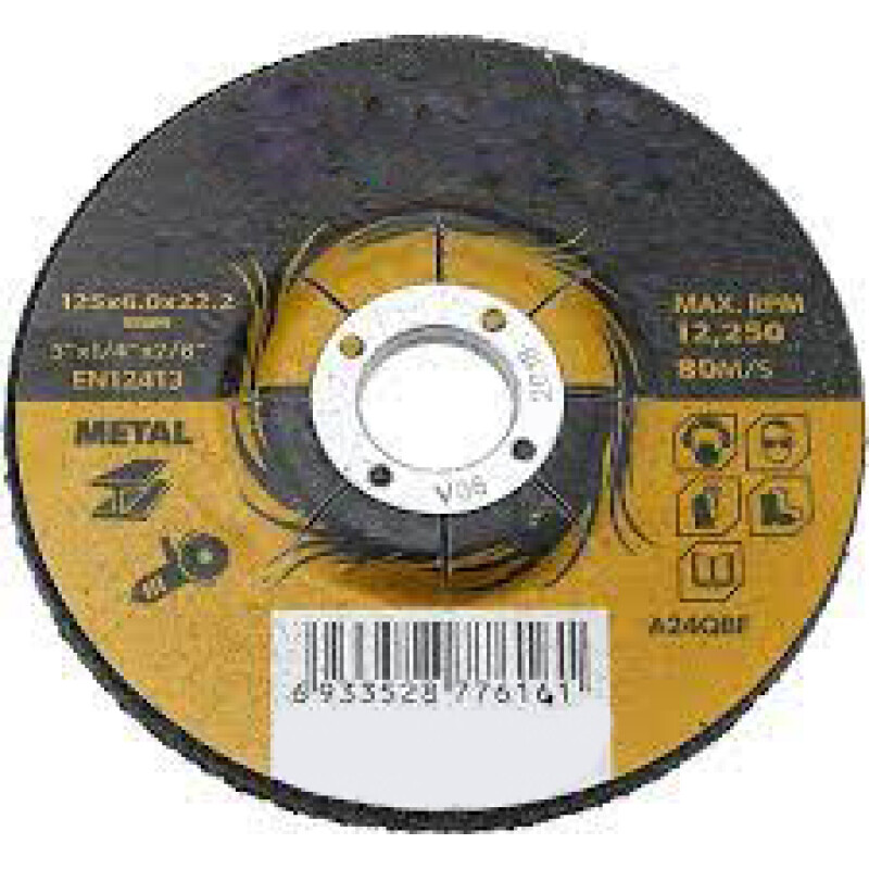 TOLSEN DISCO DESBASTE METAL 125mmX6.0X22.2 Tolsen Disco Desbaste Metal 125mmx6.0x22.2