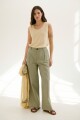 PANTALON LINO TIM VERDE