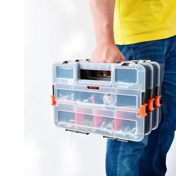 Kit de 3 organizadores apilables base negra 30,8cm TT0072