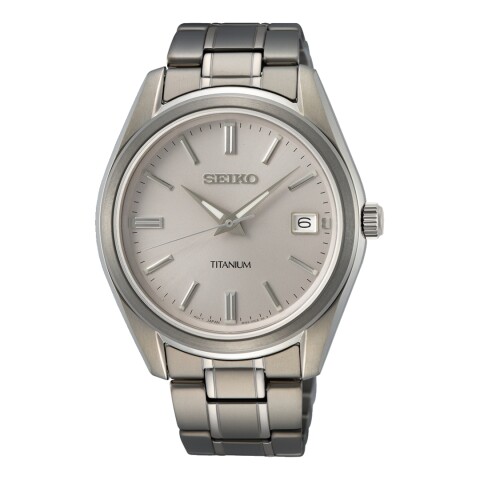 Reloj Seiko SUR369P1 para hombre con correa de Titanio Plateado