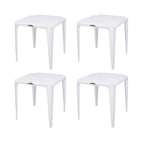 Set x4 Mesa cuadrada 70 x 70 cm Bela Vista BLANCO