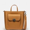 Shopper The Circle en cuero graneado Cuoio