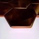 Mosaico Hexagonal De Acero Inox Color Rose Gold 25.8X29.8 000