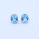 Caravanas oro 18k con topacios azules oval engarce 4 puntas. Caravanas oro 18k con topacios azules oval engarce 4 puntas.