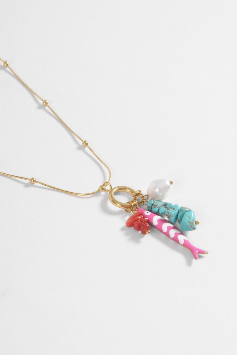 Collar acero pez dorado