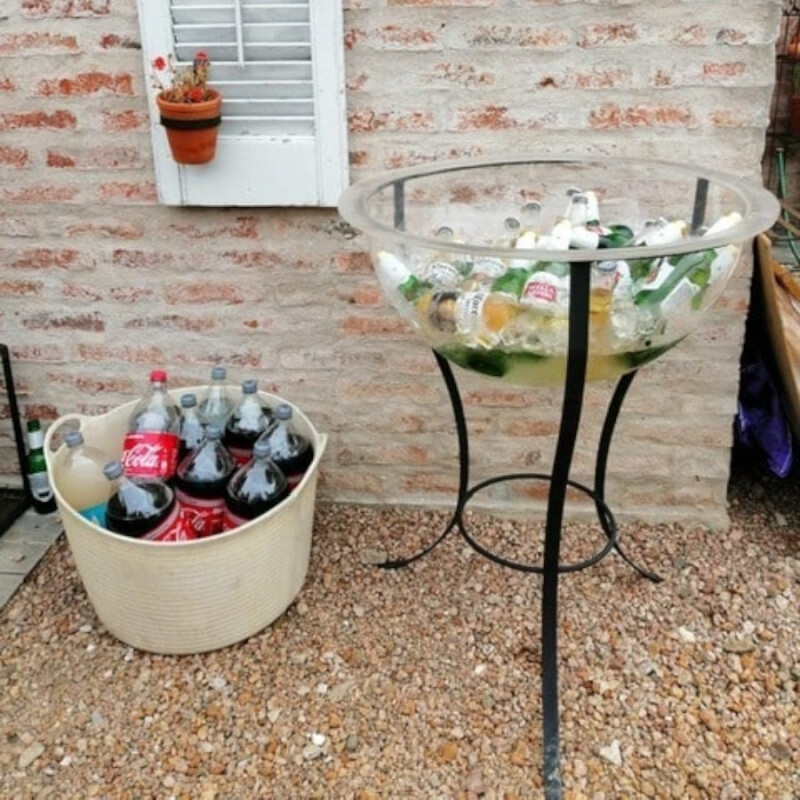 Champagnera Acrílica con Patas de Hierro Champagnera Acrílica con Patas de Hierro