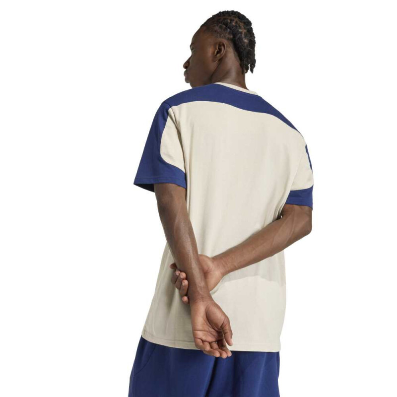 Remera ADIDAS COLLEGIATE TE Hombre KC3416 Beige-azul Oscuro