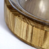 FRASCO DE VIDRIO C/BASE MADERA/TAPA 8.5X34CM Unica