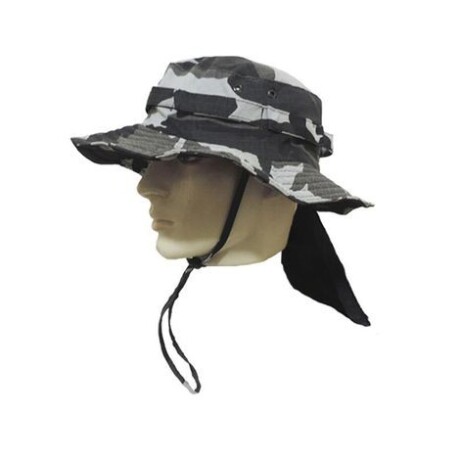 Sombrero Capelina de pescador con cubre nuca Protección UV50+ - Fox Boy Choque Black