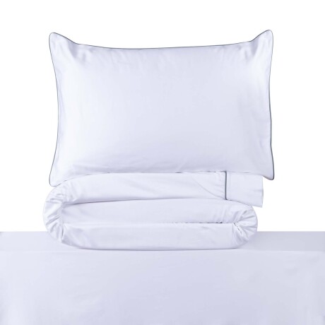 JGO SÁBANAS FESTÓN VERDE SUPER KING ALGODON BLANCO 300 HILOS