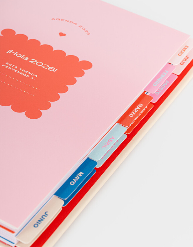Agendas y Calendarios Estampados Agenda Bonjour 2026 - Combinacion Tricolor
