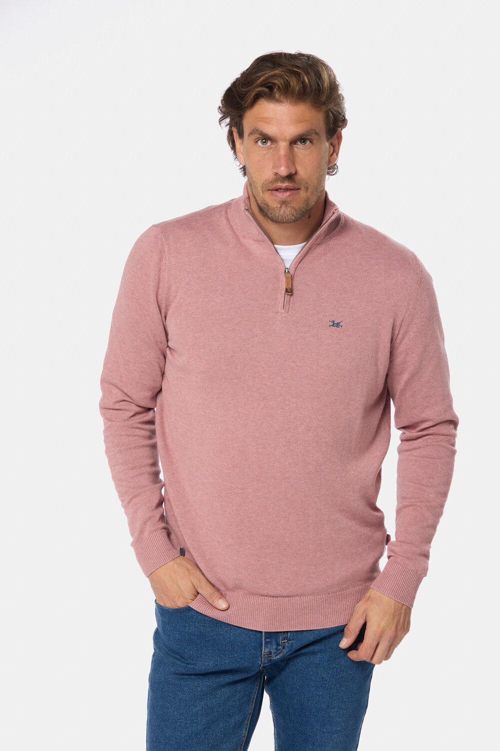 BUZO TEJIDO DE ALGODÓN Rosa