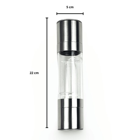 Molinillo Pimentero Salero Sal Pimienta Acero Inox Plateado