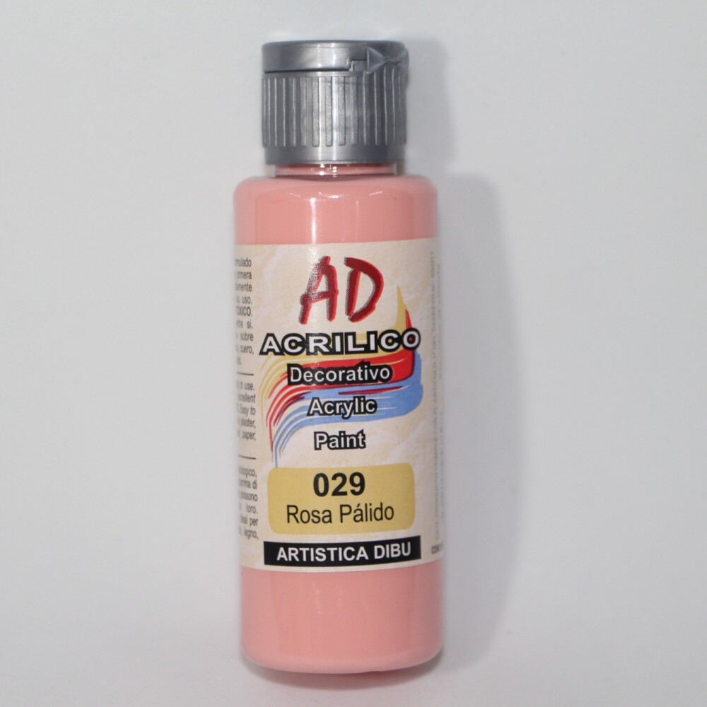 PINTURA ACRILICA ARTISTICA DIBU 60 ML. DIFERENTES COLORES COLOR ROSA PALIDO 029