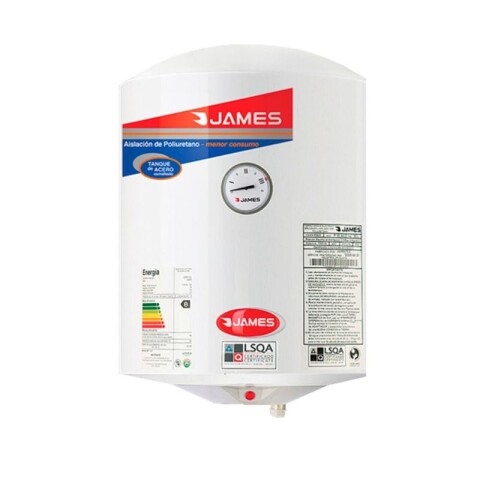 TERMOTANQUE JAMES 30L ACERO Blanco