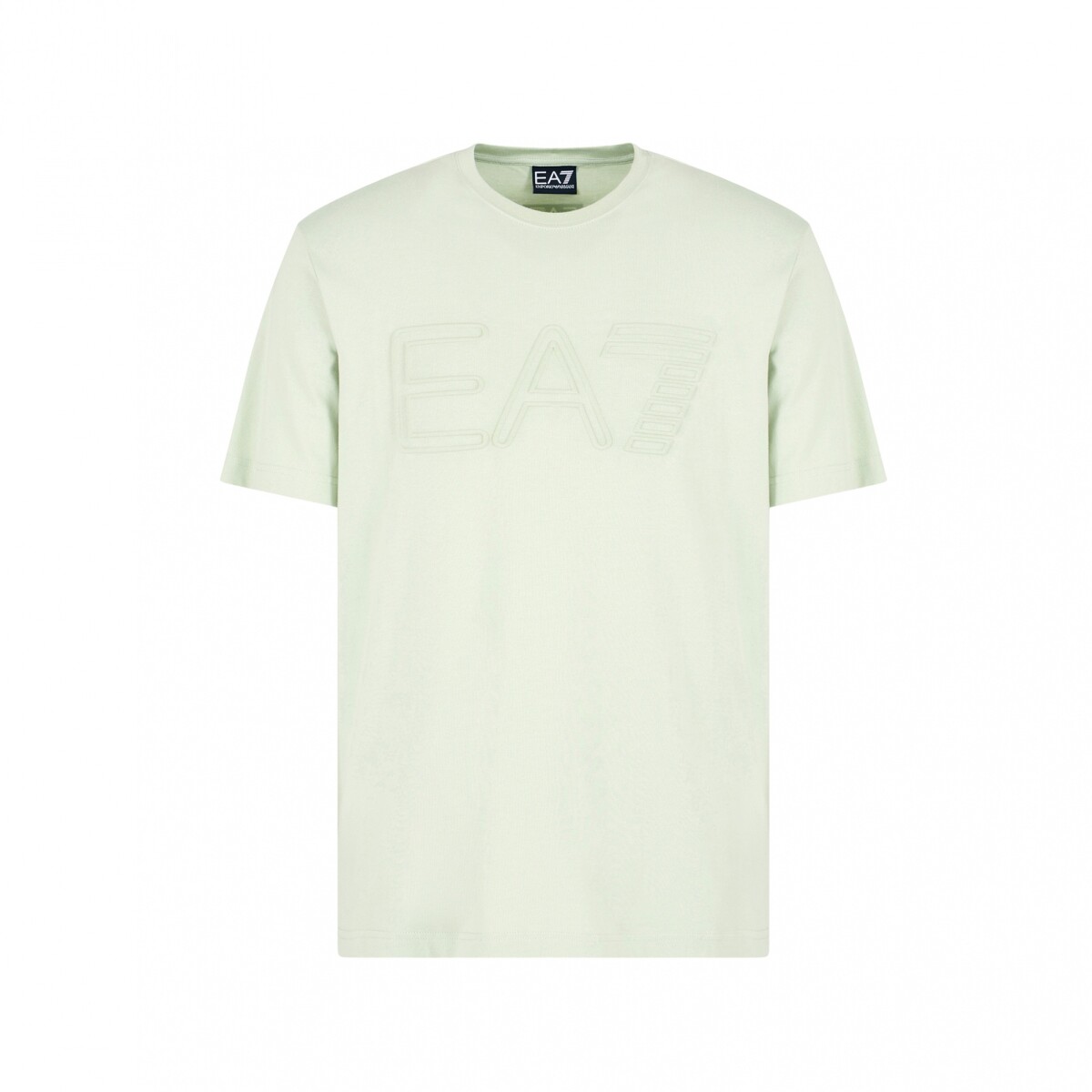 Short EA7 Emporio Armani Logo Series Sleeved Organic Cotton - Aqua 