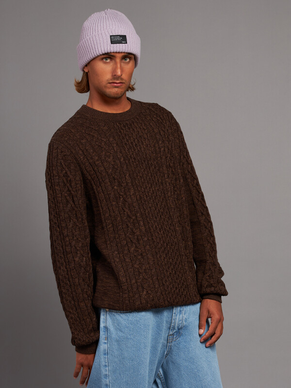 SWEATER LEIVA RUSTY MarrÓn