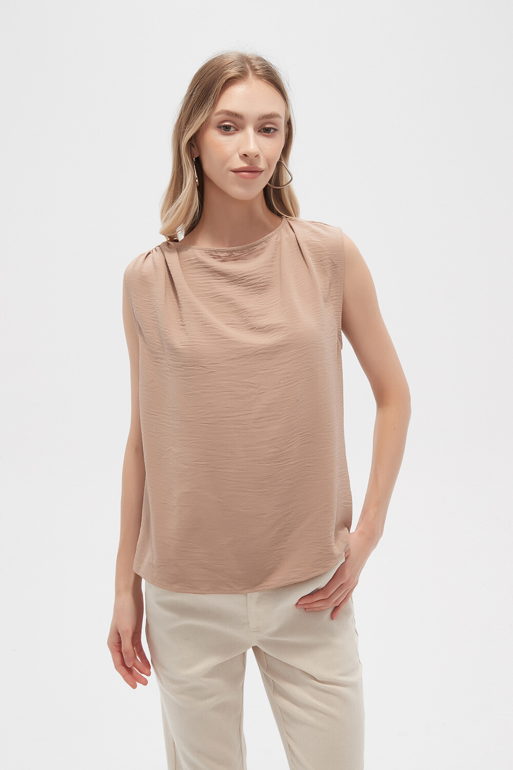Blusa Rugla Taupe Claro