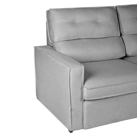 SOFA RETRACTIL 2 CUERPOS TELA GRIS AMBAR