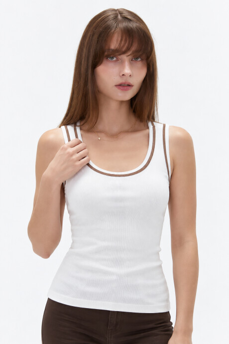 Musculosa Viran Marfil / Off White