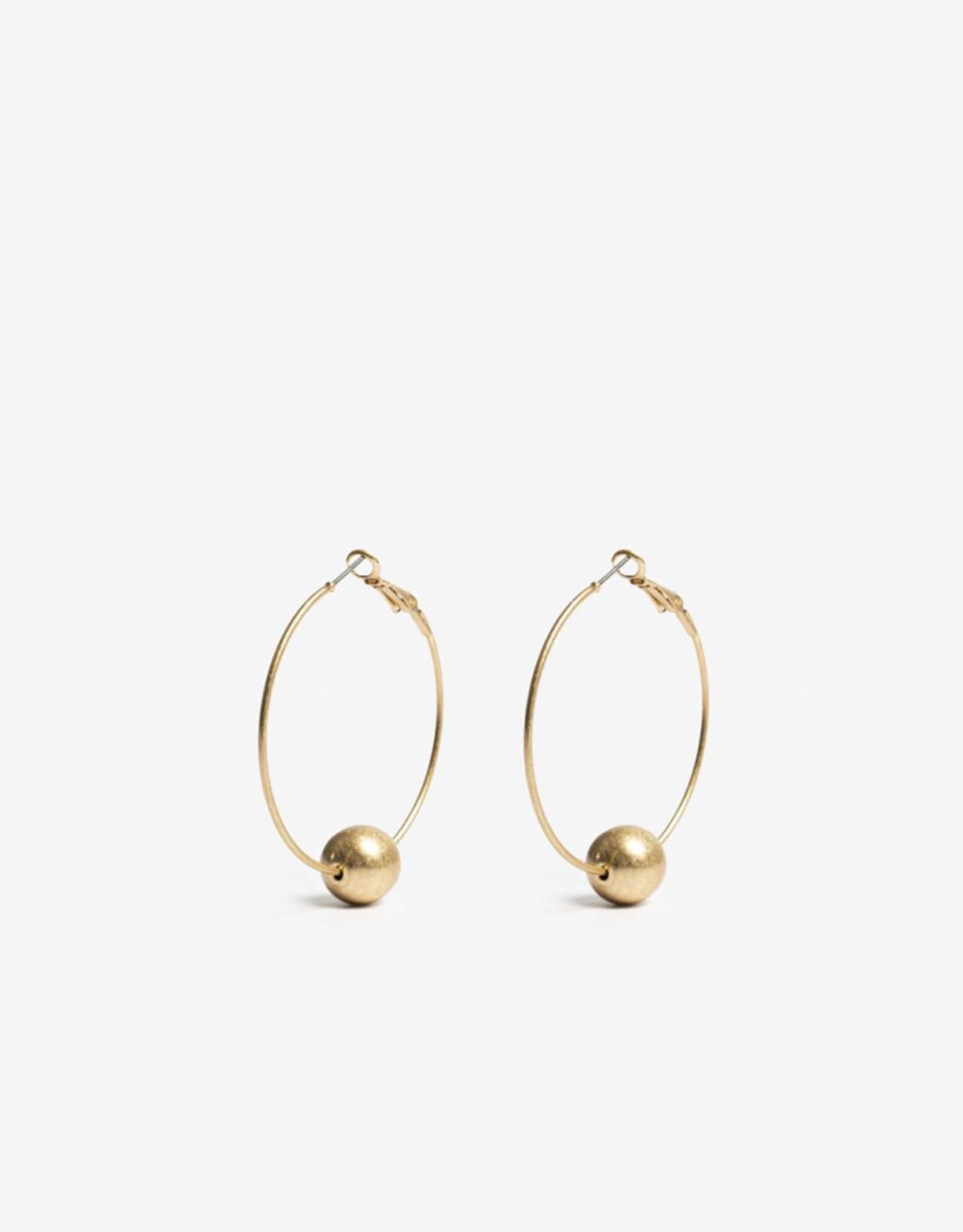 Argollas Dije Metal - Dorado Mate 